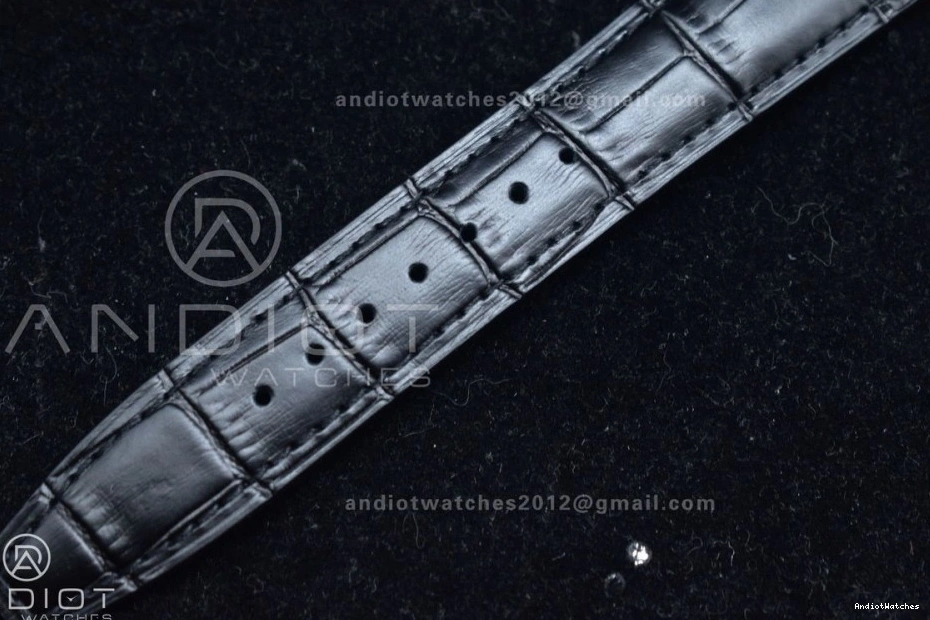 Genuine) Strap Best A7750 IW371482 as Black 444 Practical on Portuguese 1:1 Leather Edition (Same Thickness ZF Chrono 0115